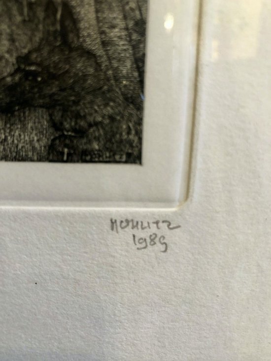 Etching with the Burin Bâtir Numbered, Dated 1989 and Signed Philippe Mohlitz (1941 - 2019)