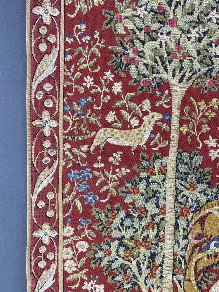 Tapestry "The Lady and the Unicorn" Medieval Style, 20th Century
