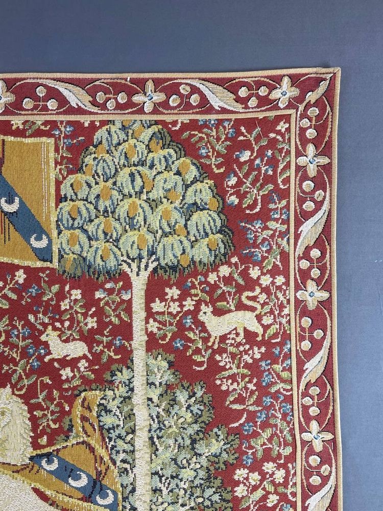 Tapestry "The Lady and the Unicorn" Medieval Style, 20th Century