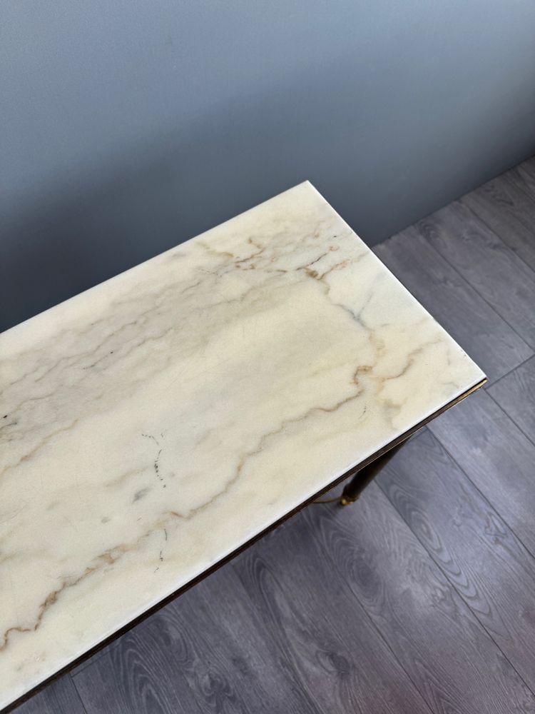 20th Century Gilt Brass and Marble Console Table