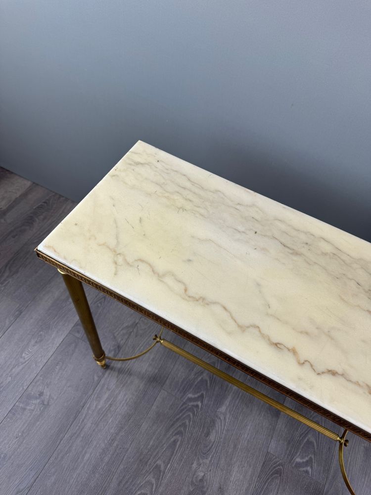 20th Century Gilt Brass and Marble Console Table