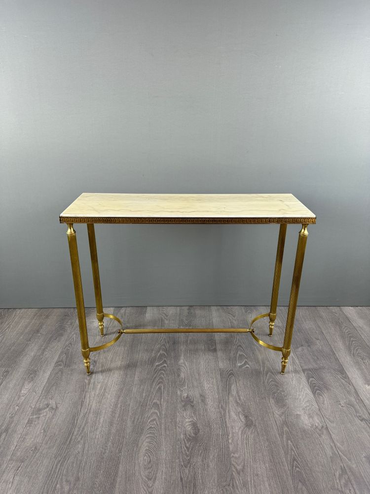 20th Century Gilt Brass and Marble Console Table