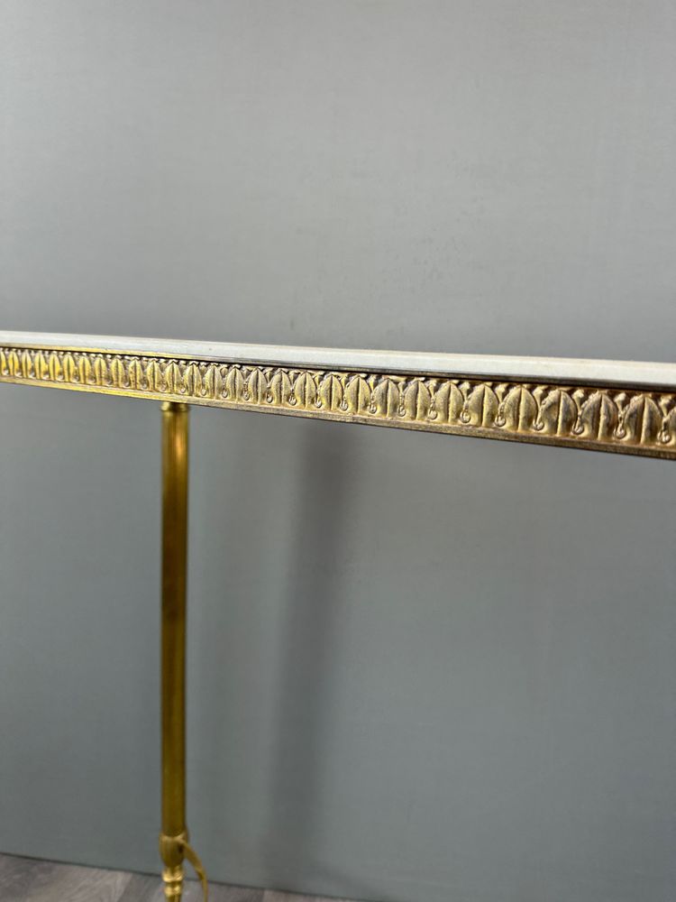 20th Century Gilt Brass and Marble Console Table