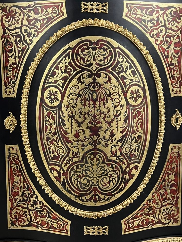 Paar Boulle-Möbelschränke mit Intarsienarbeit, Epoche Napoleon III
