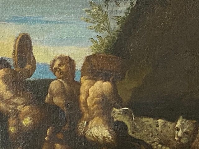Pair of mythological scenes "The Procession of BACCHUS" - Circle of Domenico PIOLA (1627-1703)