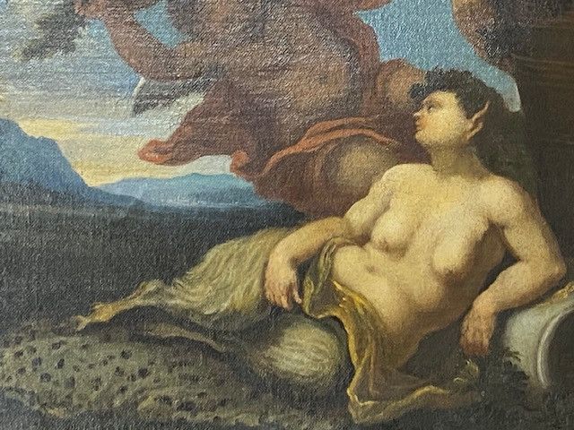Pair of mythological scenes "The Procession of BACCHUS" - Circle of Domenico PIOLA (1627-1703)