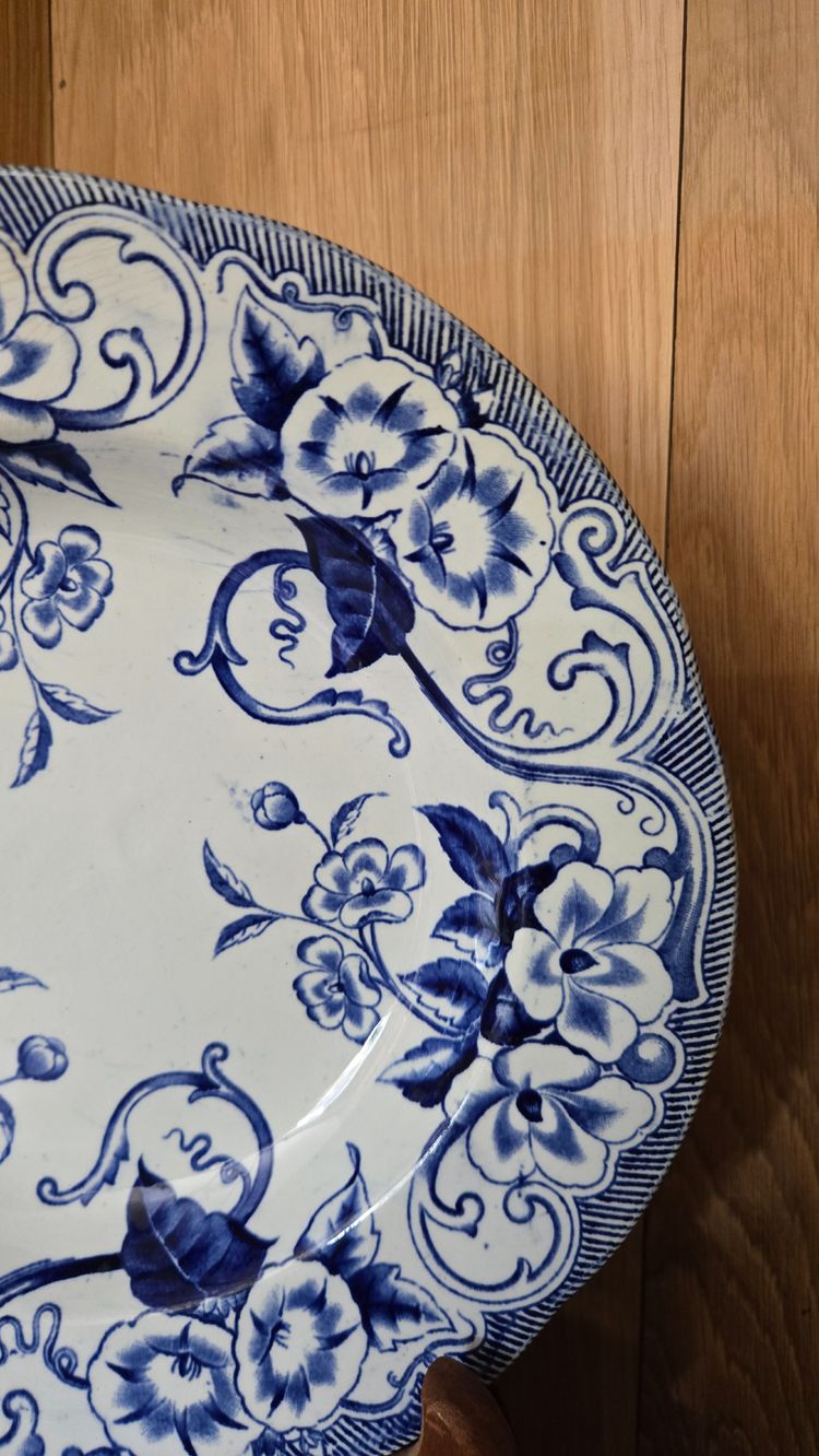 Creil Et Montereau - 12 Flora Model Soup Plates