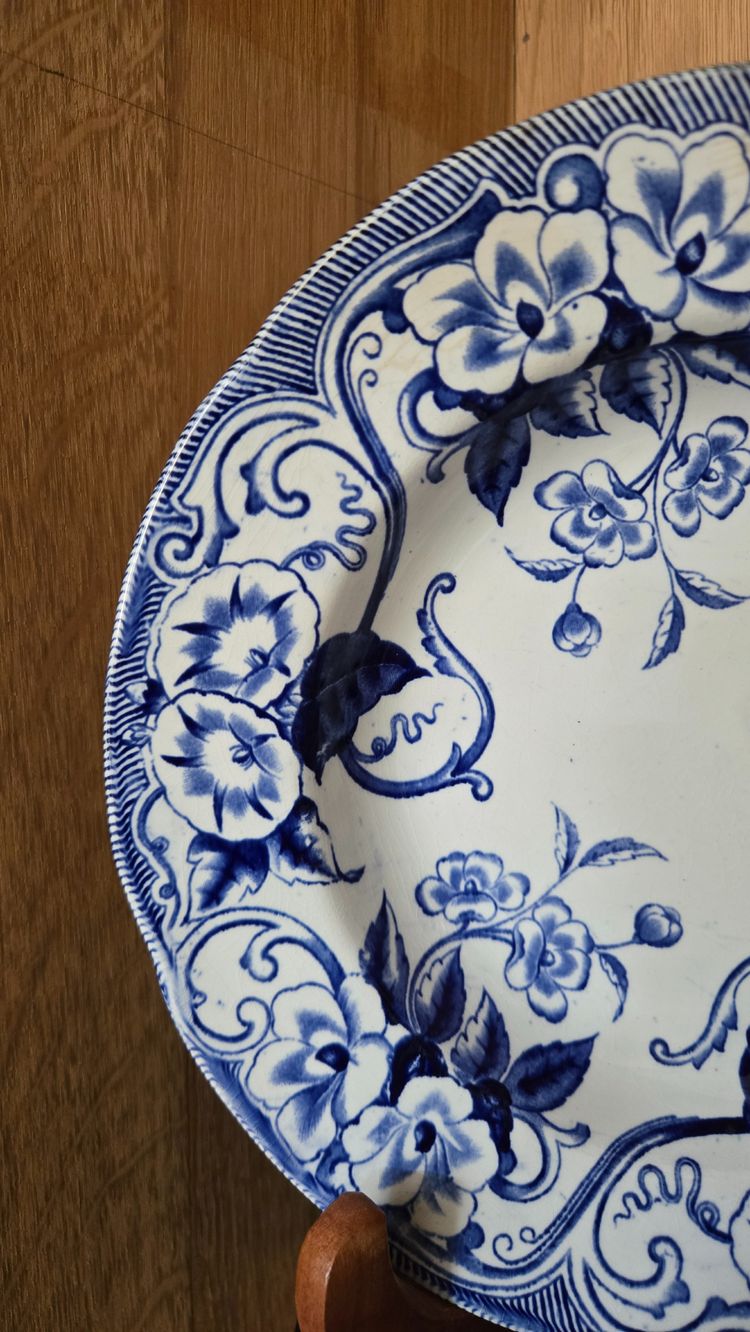 Creil Et Montereau - 12 Flora Model Soup Plates