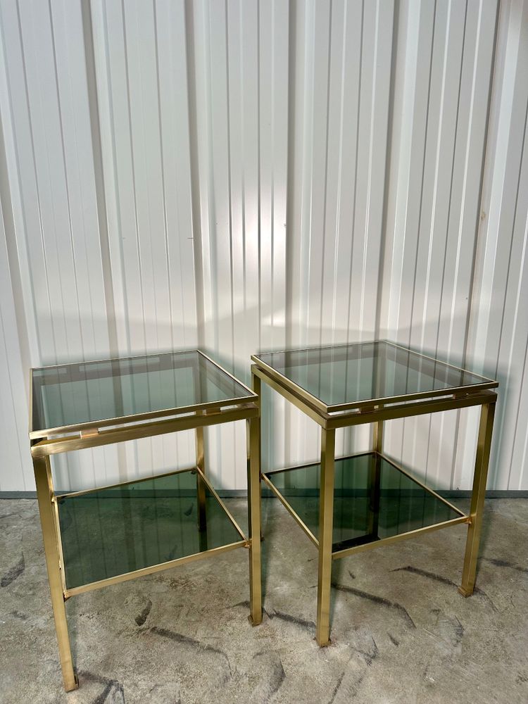 Pair of Guy LEFÈVRE side tables, 1970s
