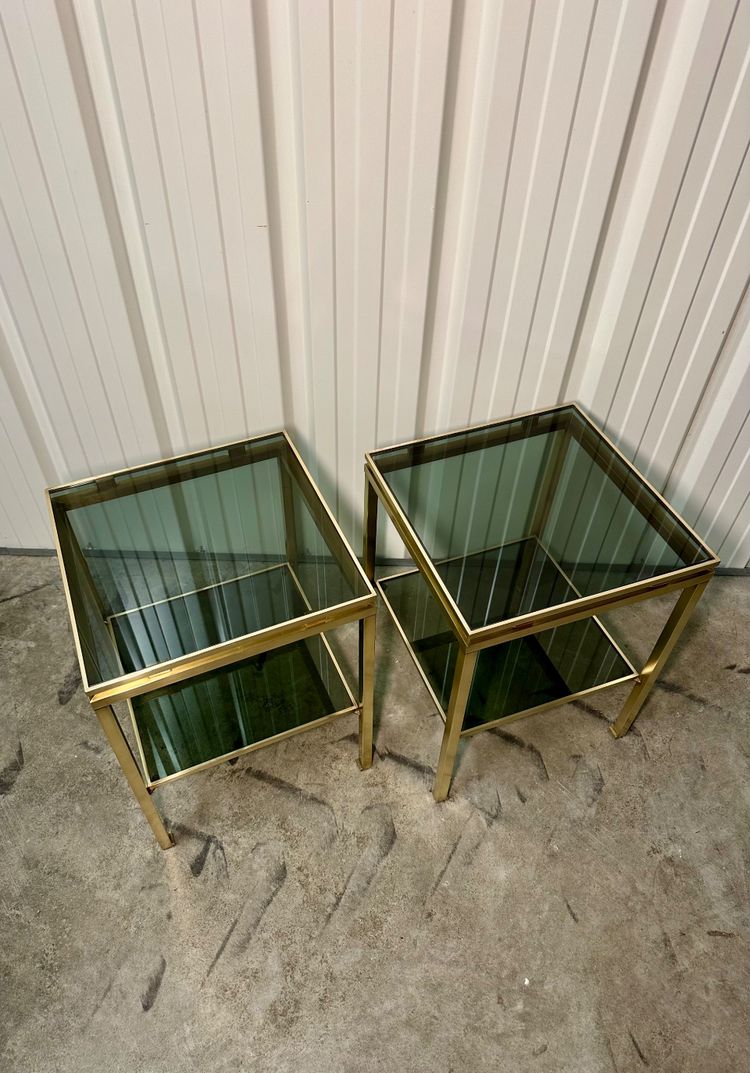 Pair of Guy LEFÈVRE side tables, 1970s