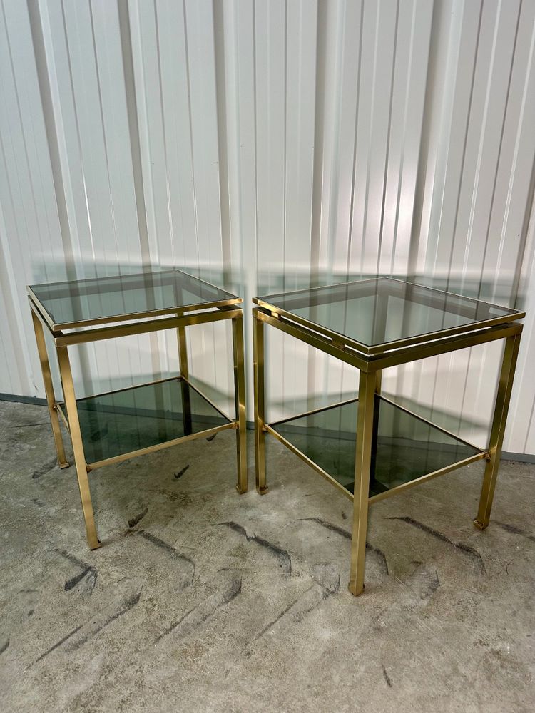 Pair of Guy LEFÈVRE side tables, 1970s
