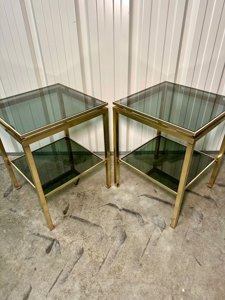 Pair of Guy LEFÈVRE side tables, 1970s