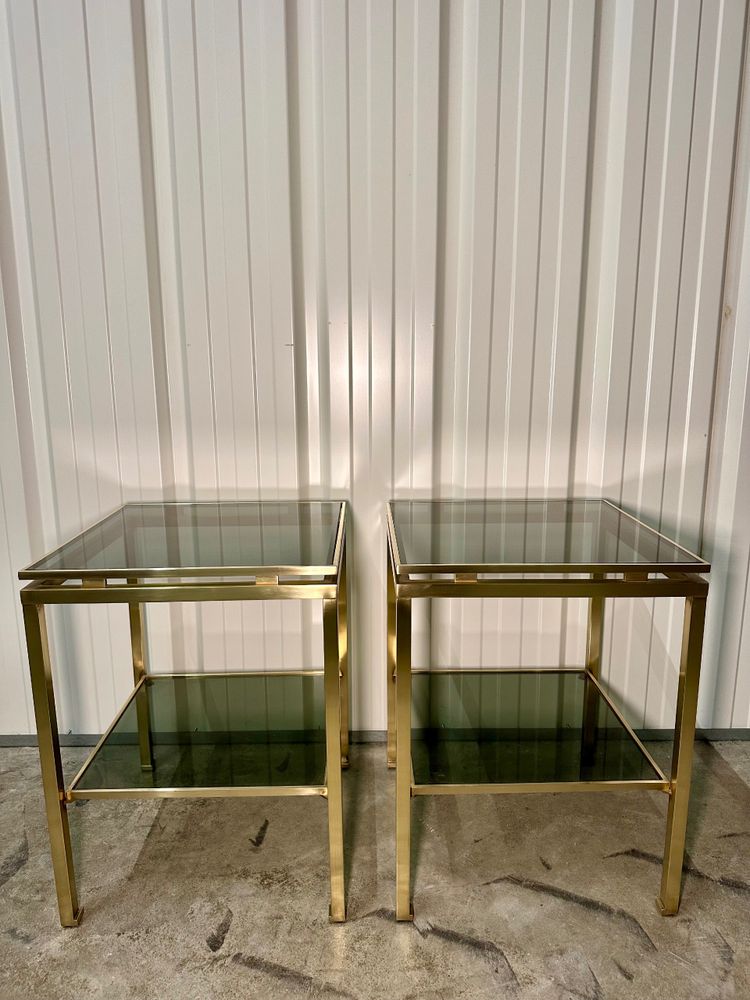 Pair of Guy LEFÈVRE side tables, 1970s