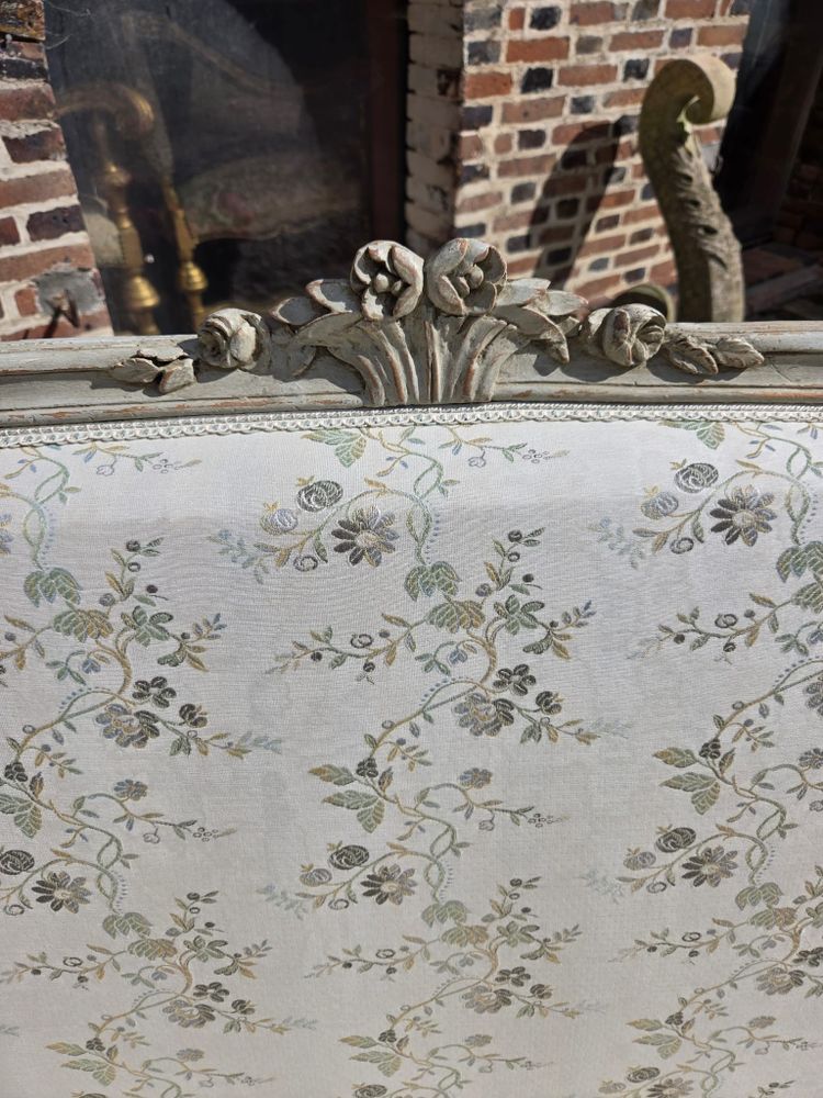 Louis XVI Period Sofa, Ottoman