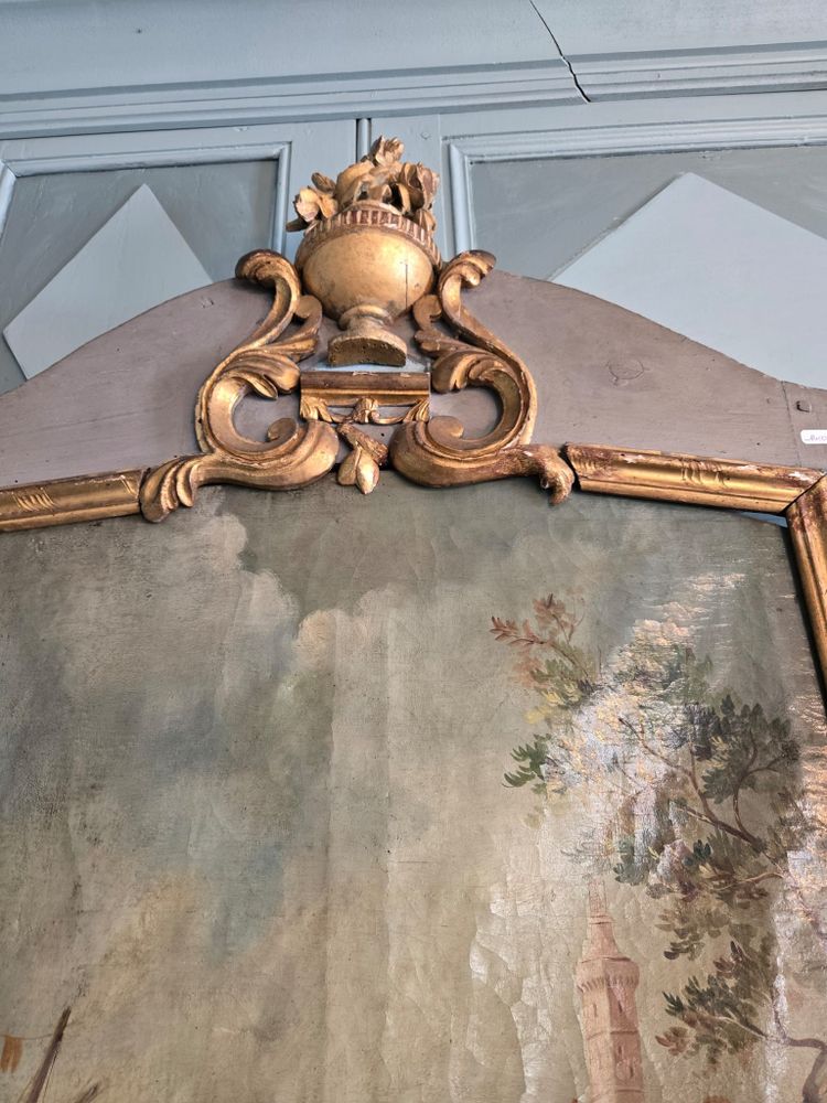 Trumeau with seaside painting, 18th century.