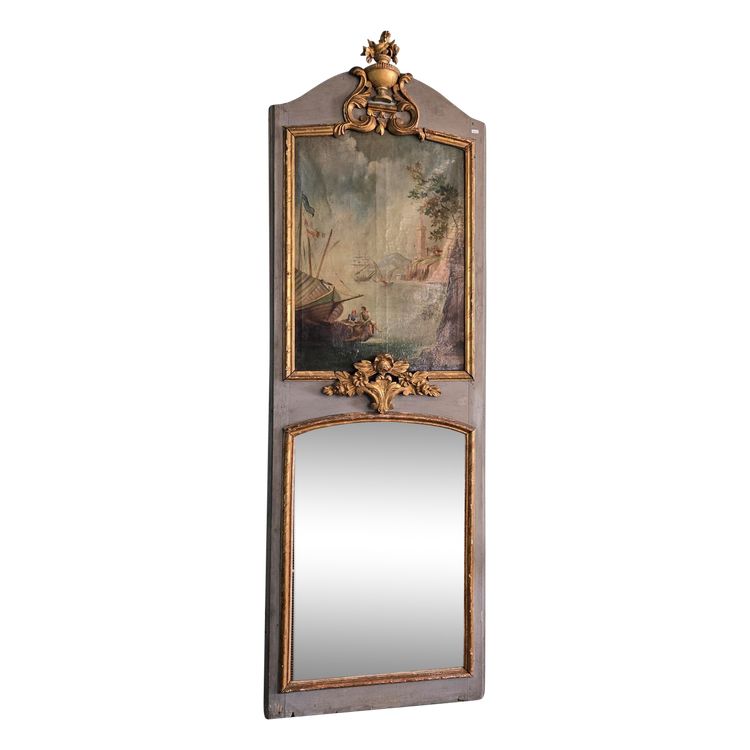 Trumeau with seaside painting, 18th century.