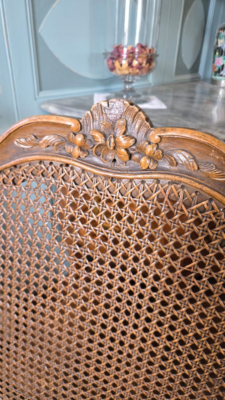 Louis XV period sofa with cane base, Lyonnais work attributed to Pierre Nogaret.