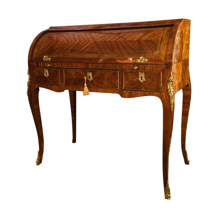 Bureau à Cylindre De Milieu, Travail Parisien D’époque Louis XV