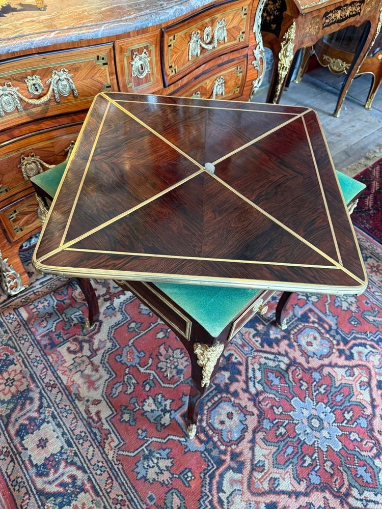 19TH CENTURY GAMBLING TABLE FROM THE HOUSE OF LAMPRE IN PARIS