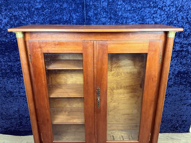 Nice Empire style gun cabinet in cherry wood circa 1900