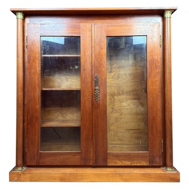Nice Empire style gun cabinet in cherry wood circa 1900
