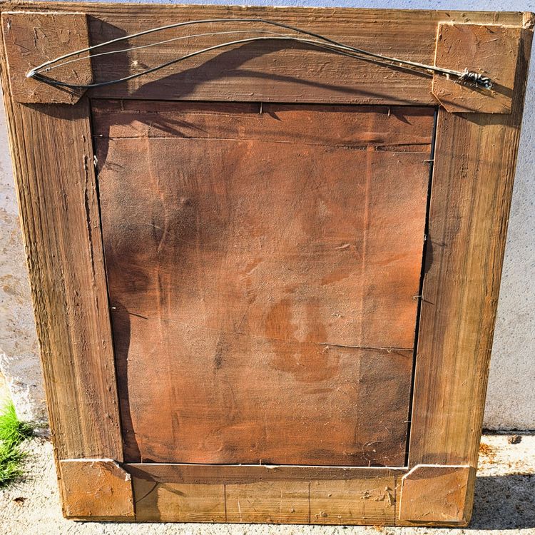 Wooden and gilded stucco bevelled mirror in the Louis XIV Regency style, early 20th century