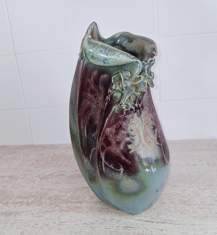 VALLAURIS ceramic vase signed D.PRIOTON