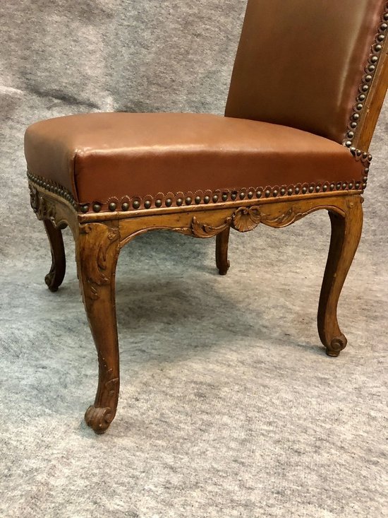 Suite di quattro (4) sedie Regency con il timbro di Nicolas Longe, XVIII secolo