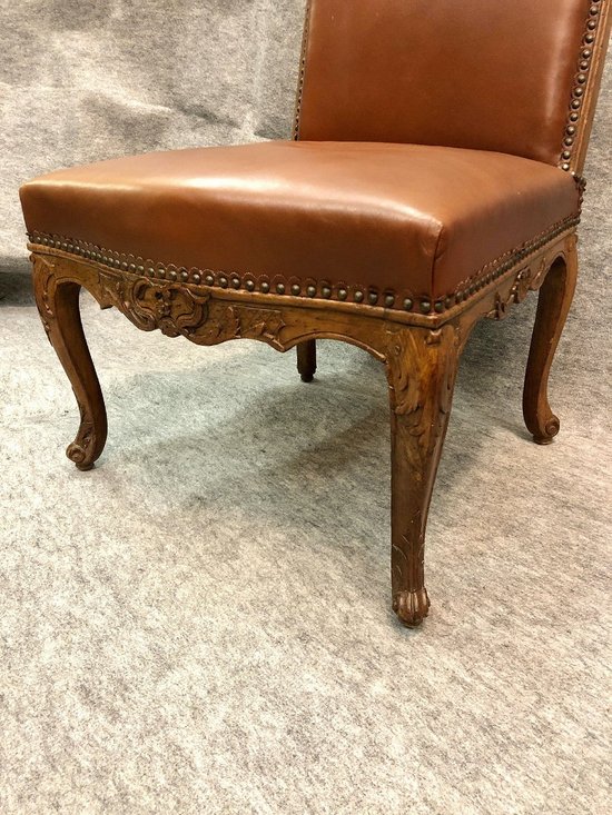Suite di quattro (4) sedie Regency con il timbro di Nicolas Longe, XVIII secolo