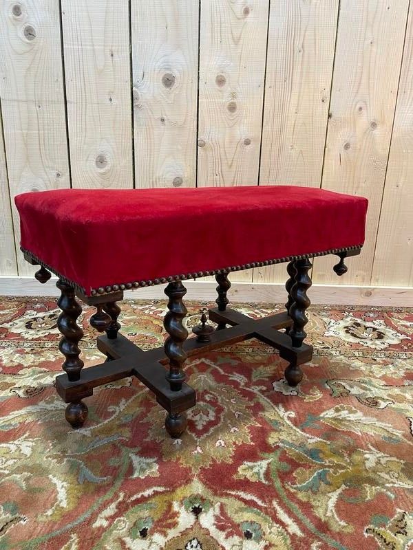 Banc - Repose pied style Louis XIII