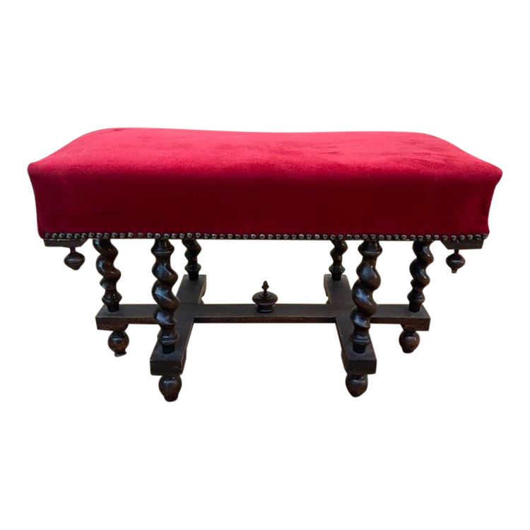 Banc - Repose pied style Louis XIII