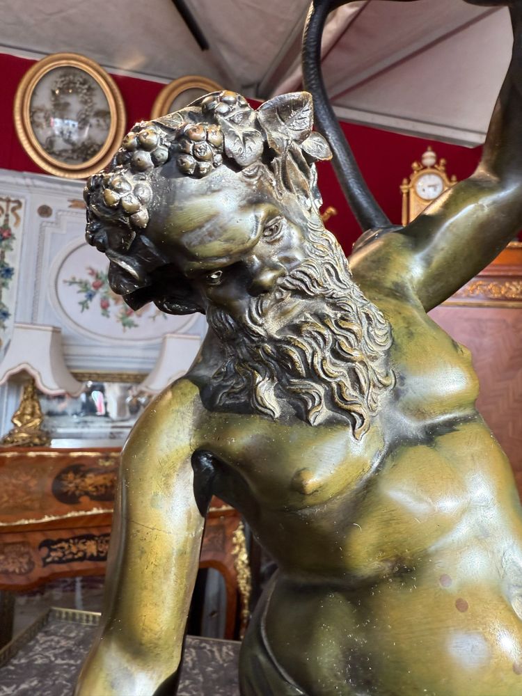 BRONZO IL SATIRO SILENE SEGNO DUCHEMIN