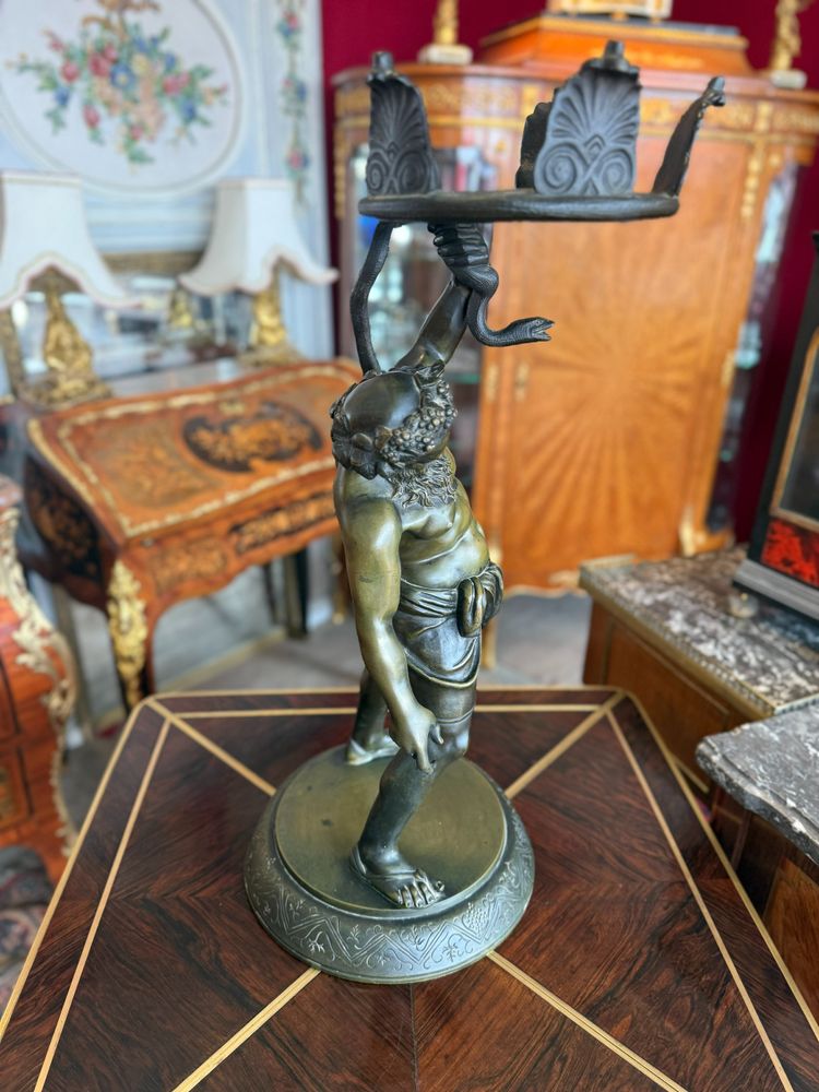 BRONZO IL SATIRO SILENE SEGNO DUCHEMIN