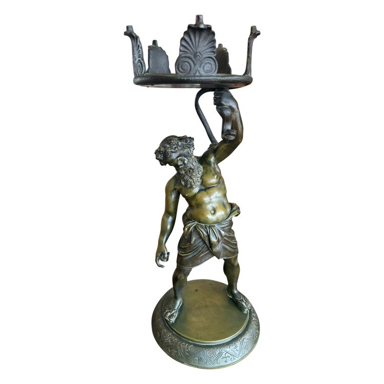 BRONZO IL SATIRO SILENE SEGNO DUCHEMIN
