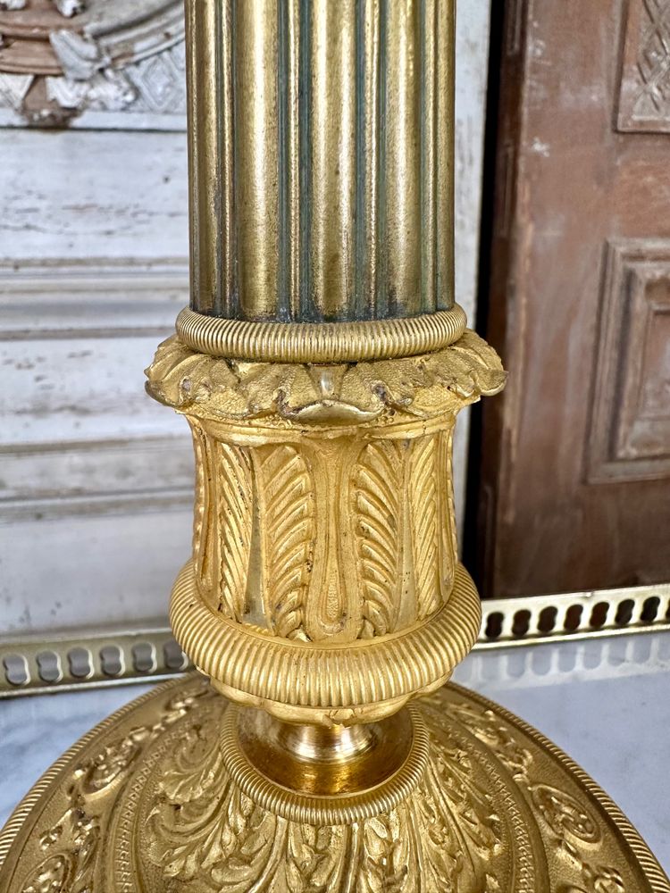 Coppia di candelieri in bronzo Periodo di restauro