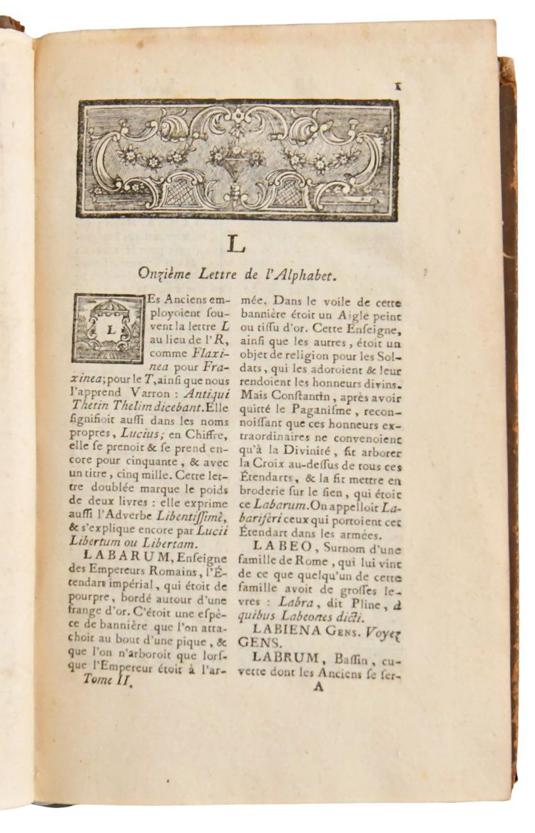 Livres "Dictionnaire des Antiquités Romaines" 2 Tomes, daté 1765