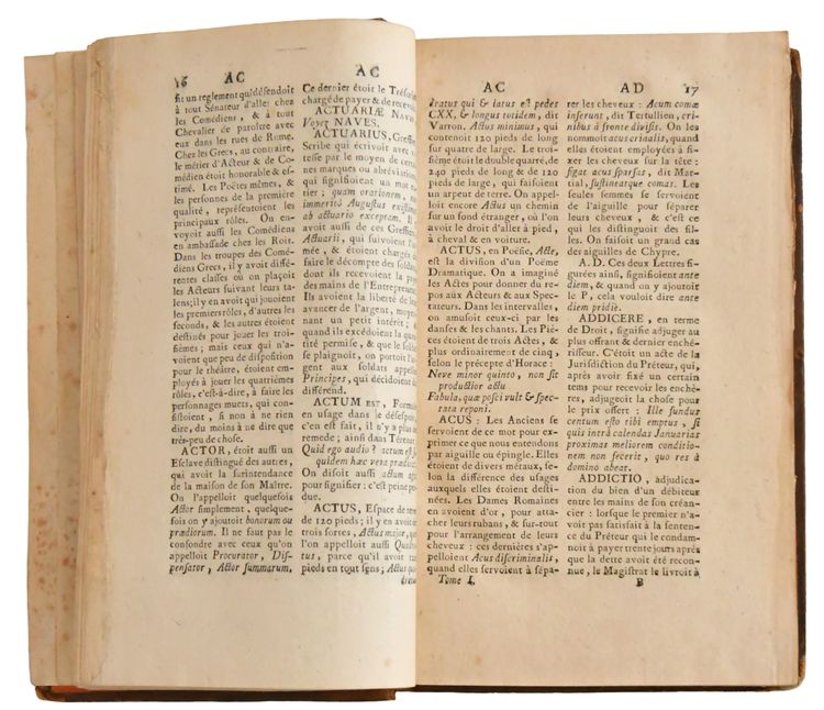 Livres "Dictionnaire des Antiquités Romaines" 2 Tomes, daté 1765