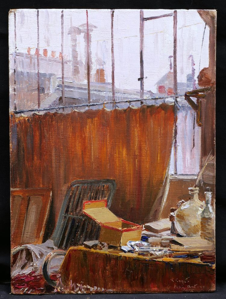 Ulisse CAPUTO, Lo studio dell'artista a Parigi nel 1909