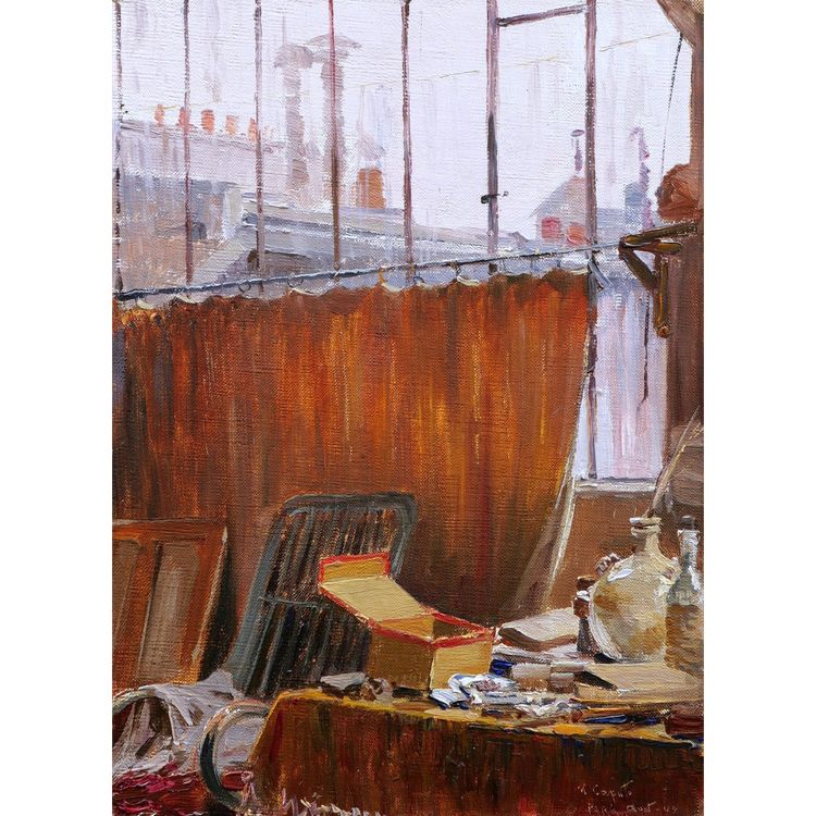 Ulisse CAPUTO, Lo studio dell'artista a Parigi nel 1909