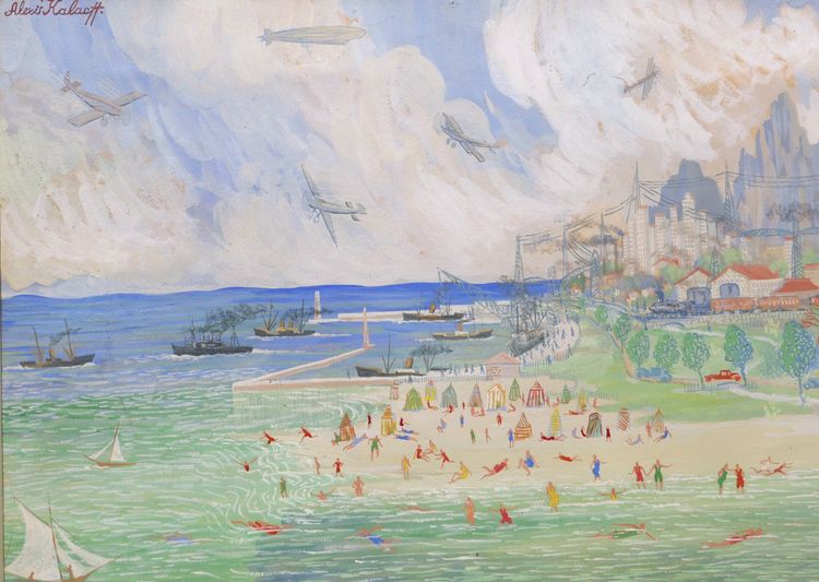 Alexis KALAEFF,  L'île (Composition surréaliste)