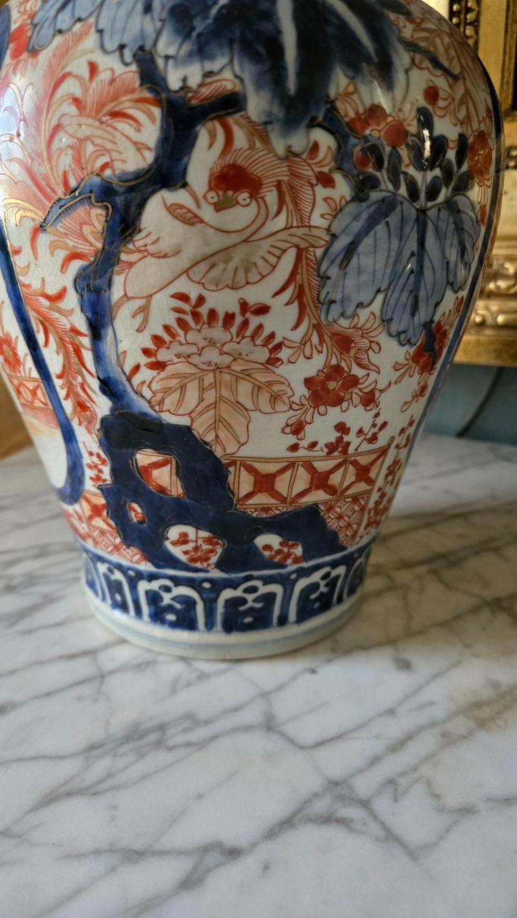 Coppia di lampade in porcellana Imari, XIX secolo.
