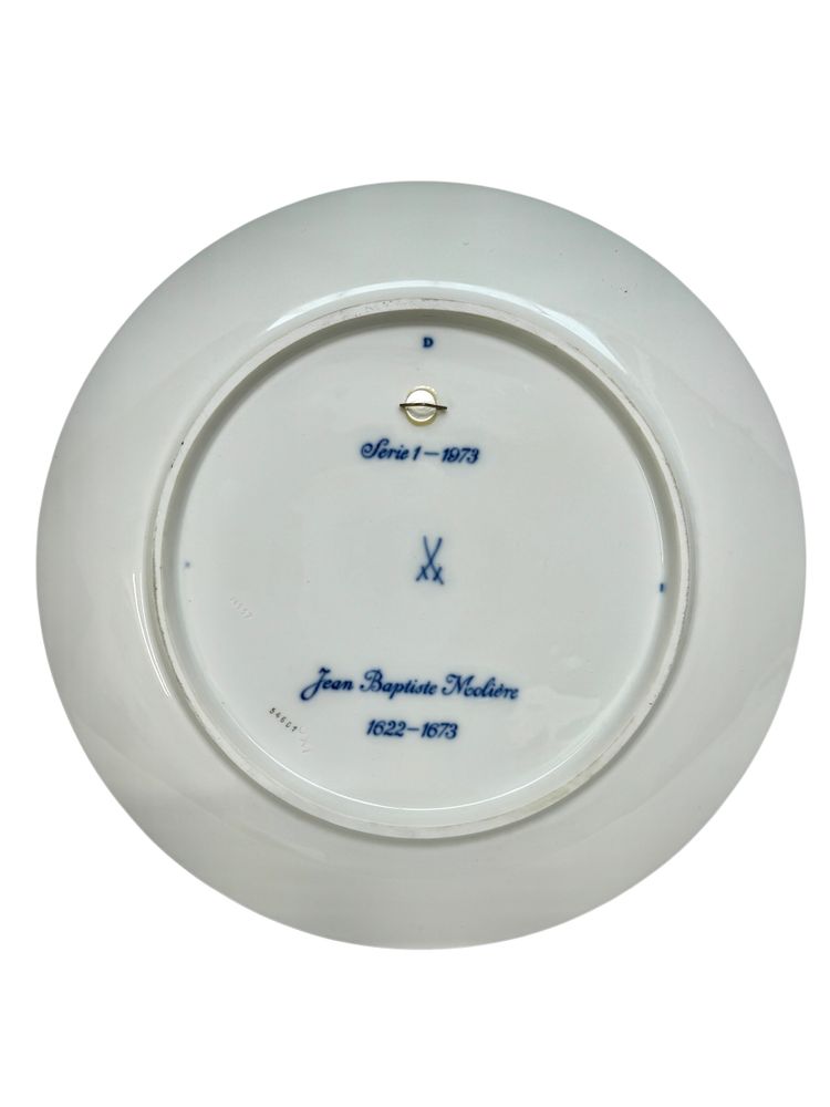 Meissen - Assiette en porcelaine Portrait de Molière