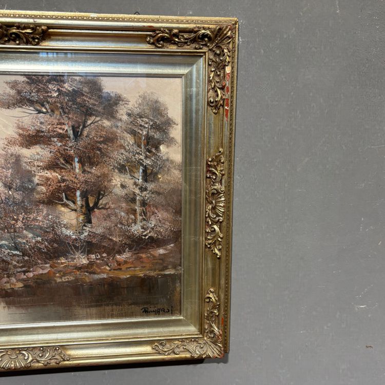 Large oil painting river landscape