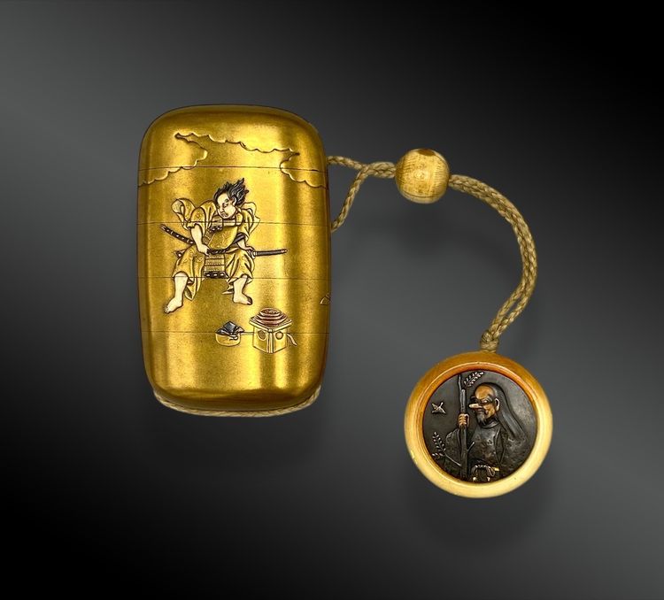 INRŌ signiert Shokasai und Shibayama - Japan - Edo-Zeit (1603-1868) oder sogar frühe Meiji-Periode (1868-1912).