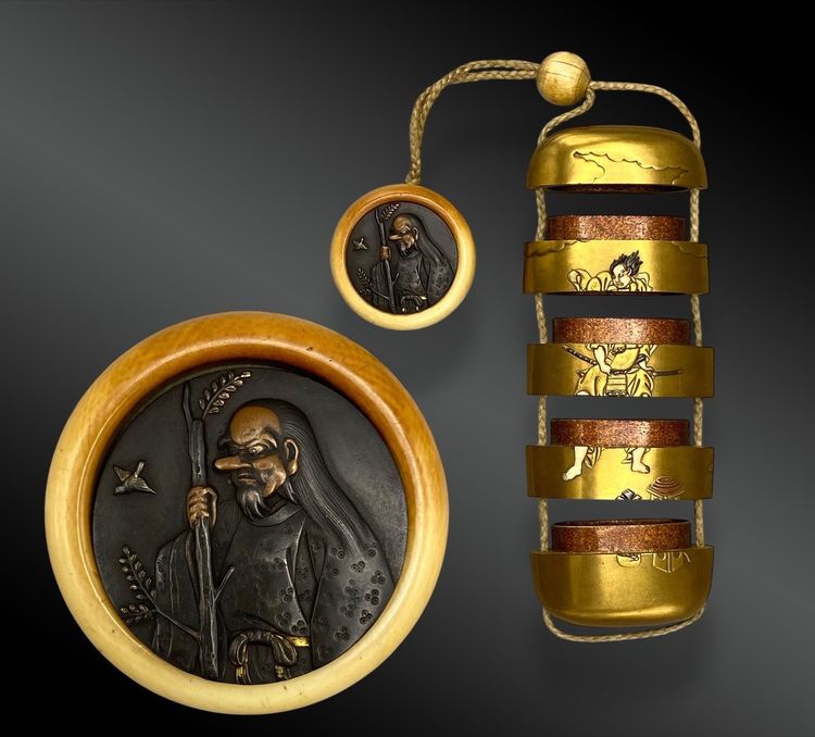 INRŌ signiert Shokasai und Shibayama - Japan - Edo-Zeit (1603-1868) oder sogar frühe Meiji-Periode (1868-1912).