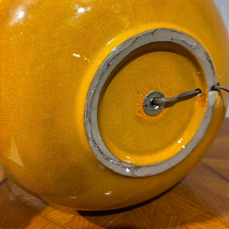 Painted ceramic lamp from the 70s