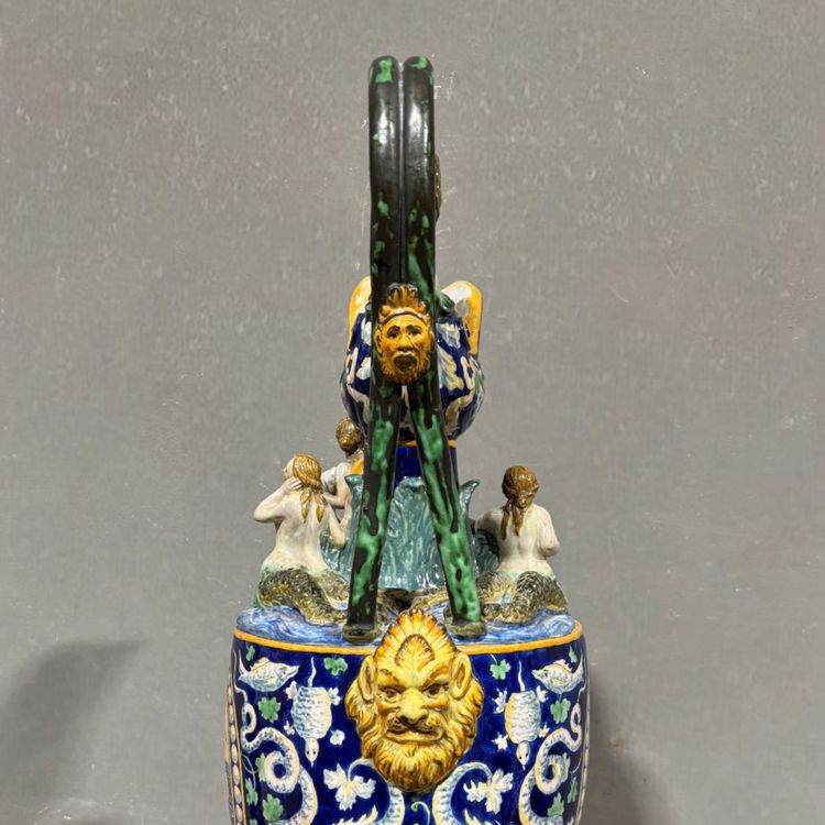 Ancien et grand Verseur Peint, le triomphe d'Amphitrite G.Mollica