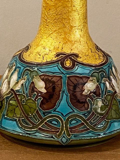 Paul MILET (1870-1950) - Vase à long col en céramique émaillée - ART NOUVEAU - SEVRES