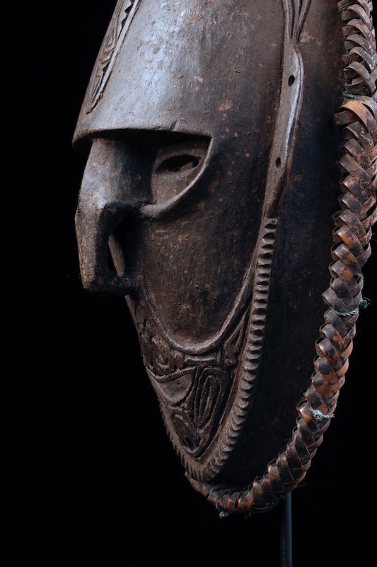 Maschera dell'antenato, arte tribale, arte dell'Oceania, Papua Nuova Guinea, scultura, laghi Murik