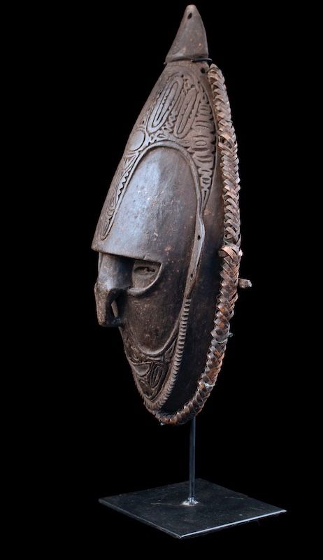 Maschera dell'antenato, arte tribale, arte dell'Oceania, Papua Nuova Guinea, scultura, laghi Murik